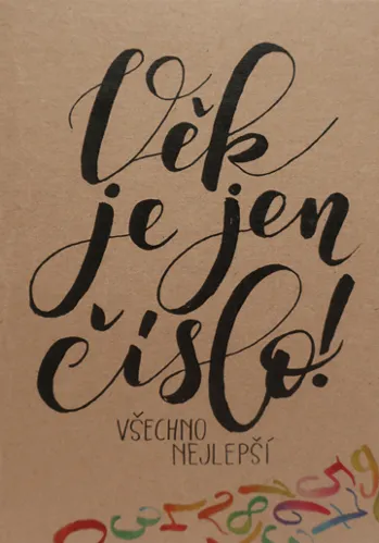 Přáníčko BeBechy - recyklovaný papír - Věk