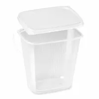 Miska (PP) hranatá průhledná 500 ml + víčko, 5 x 50 sad