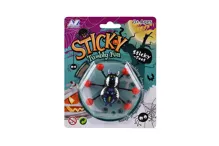 Lezoucí pavouk po skle halloweenský 8 × 6 cm - mix barev (10)