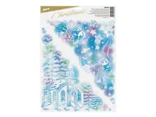 Okenní fólie s glitry MFP Paper 30 × 42 cm - Zimní motivy mix (3)