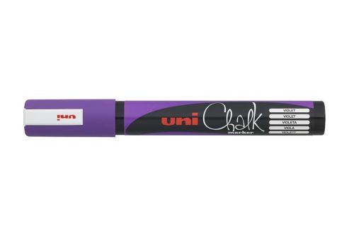 Křídový popisovač UNI Chalk Marker PWE-5M, 1,8-2,5 mm - fialový