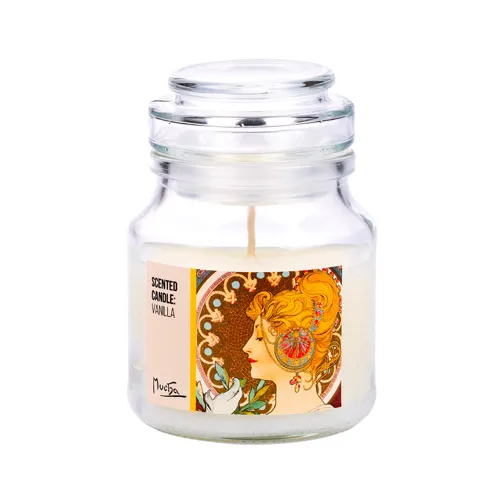 Vonná svíčka Alfons Mucha - vůně vanilka, Pero