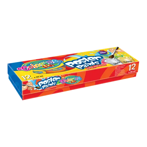 Temperové barvy Colorino 20ml v kelímku - 12 barev